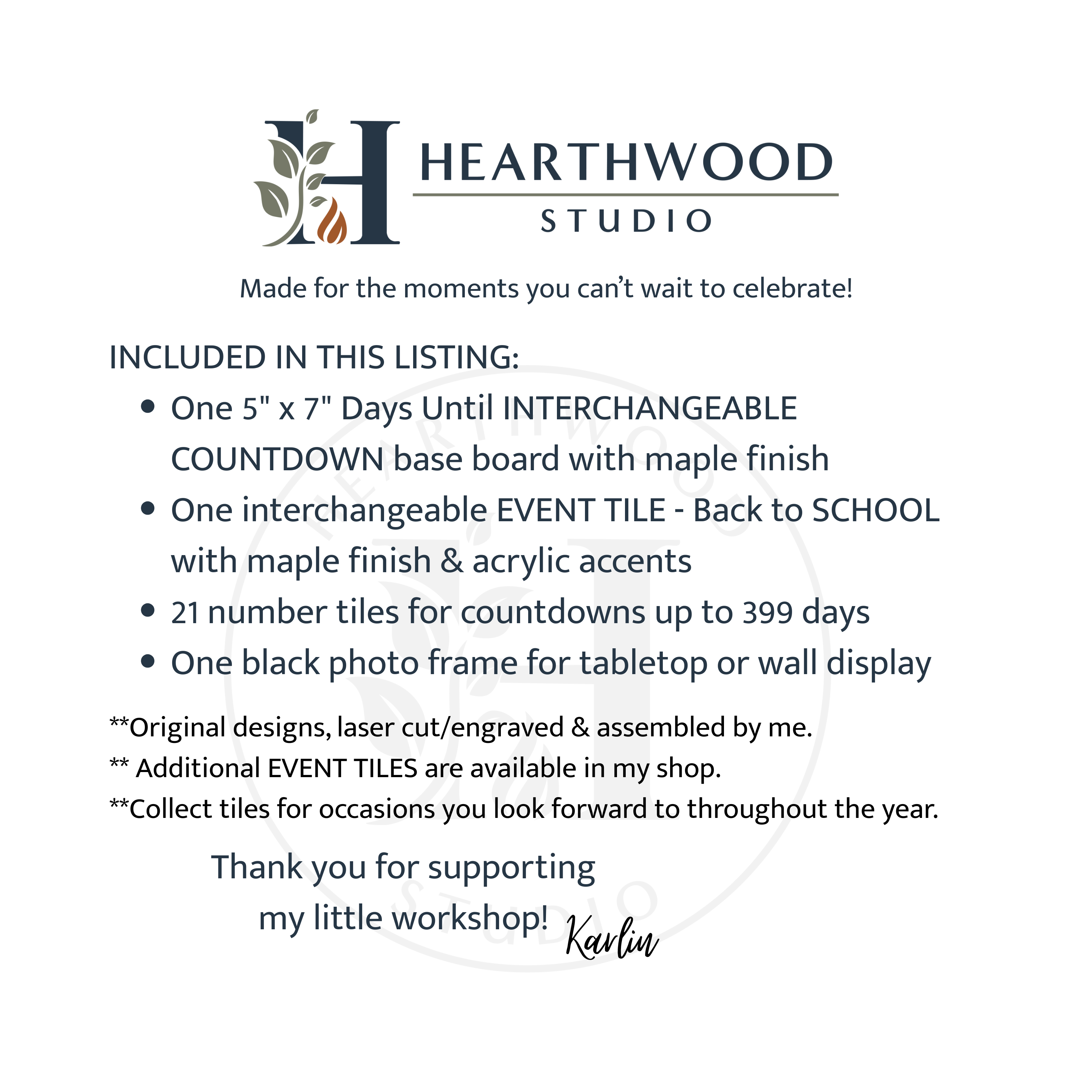 Countdown - Interchangeable Back to School