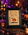 Halloween countdown sign in black frame