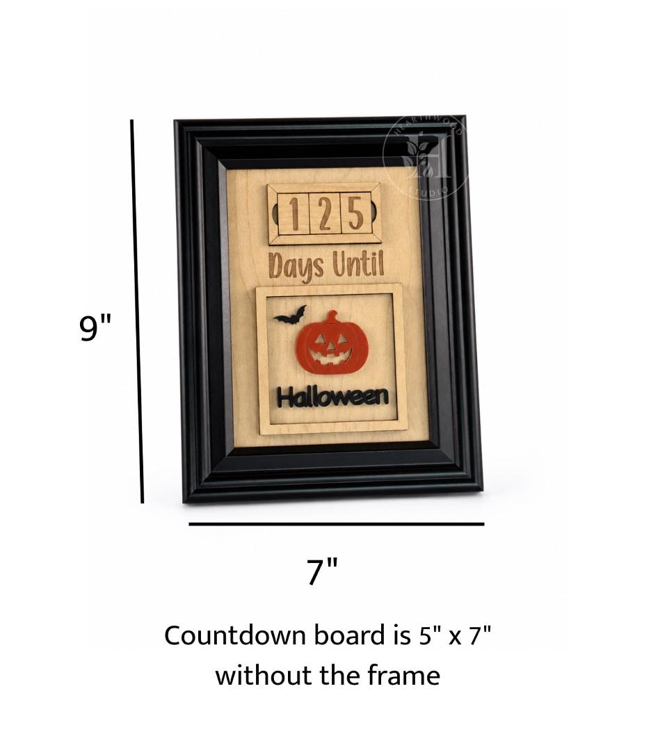 Halloween countdown size guide
