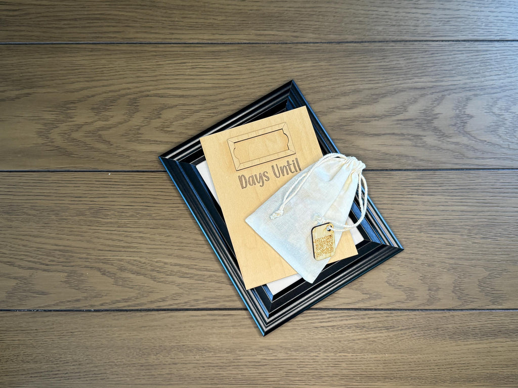 Countdown board and number tile storage bag
